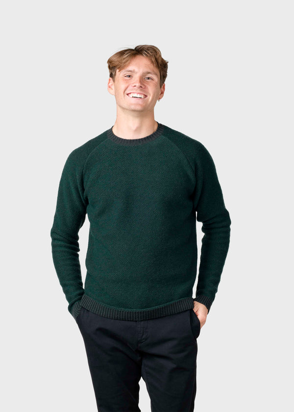 Klitmøller Collective ApS Arthur knit Knitted sweaters Olive/moss green