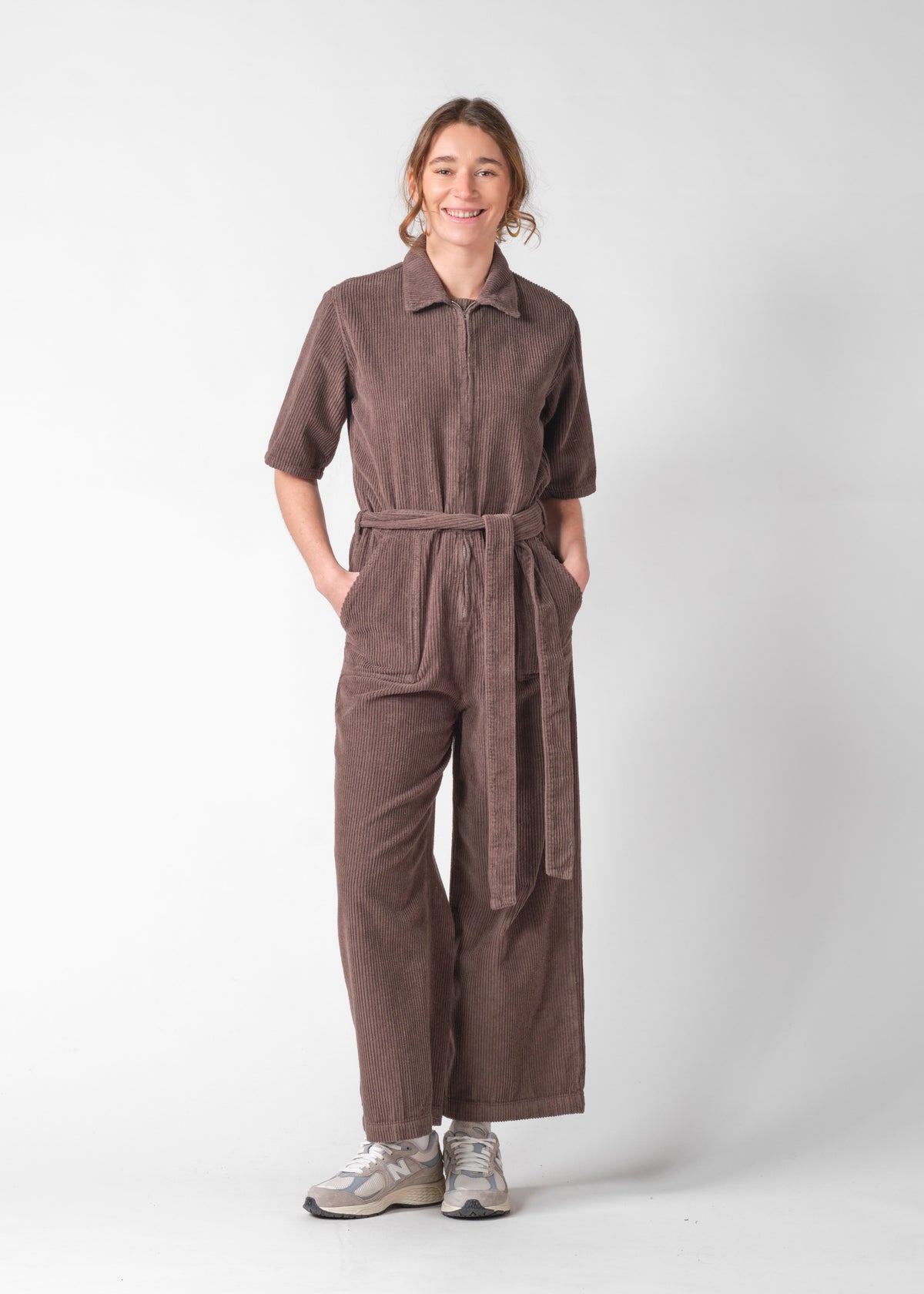 Klitmøller Collective ApS Asta cord jumpsuit GOTS Jumpsuits Taupe