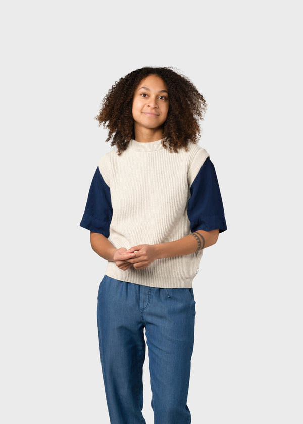 Klitmøller Collective ApS Aurora knit vest Knitted sweaters Cream
