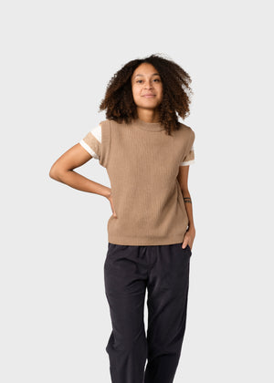 Klitmøller Collective ApS Aurora knit vest Knitted sweaters Sand