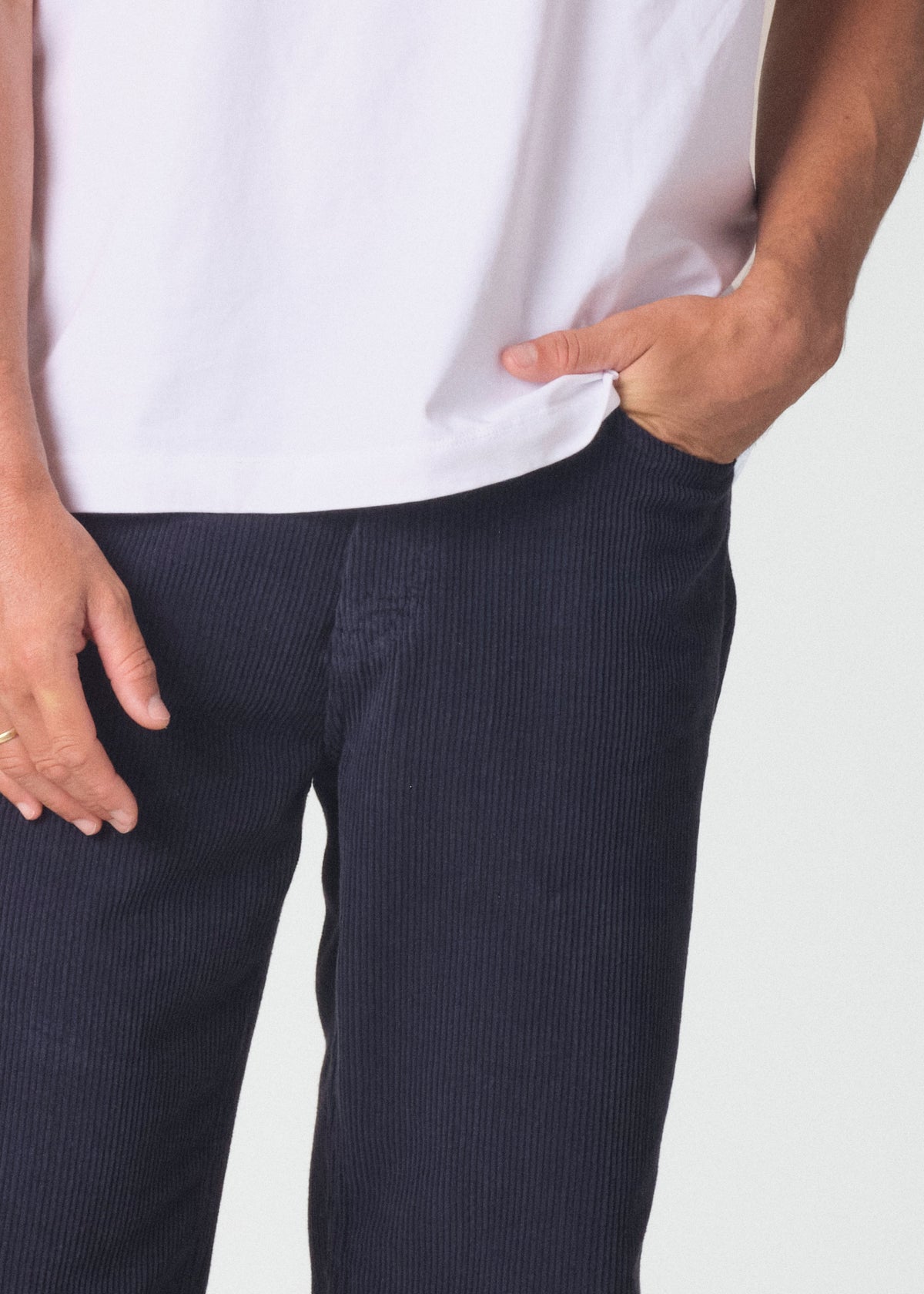Klitmøller Collective ApS Bastian cord pants GOTS Pants Navy