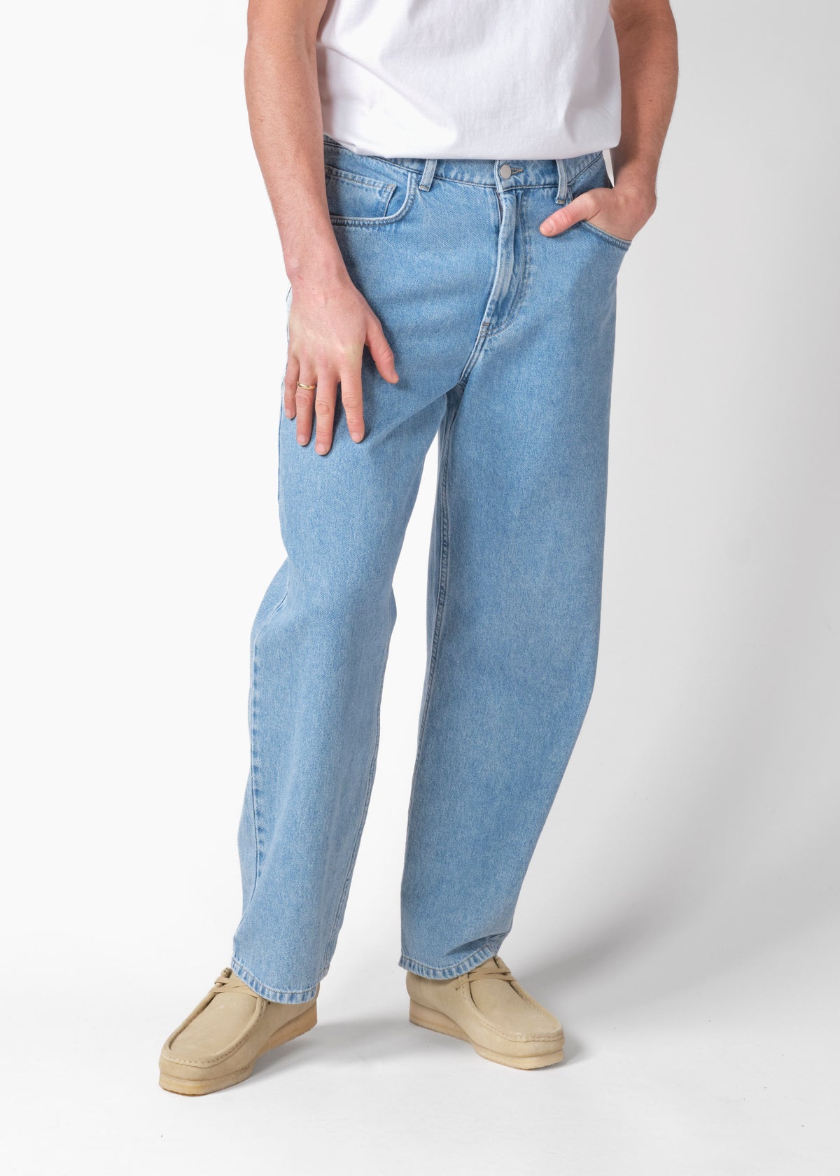 Klitmøller Collective ApS Bastian pants GOTS Pants Extra light blue stonewash
