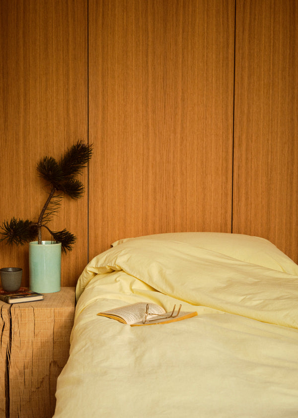 Klitmøller Collective Home Bed set - Plain - 140 x 200 + 60 x 70 Textiles Lemon sorbet