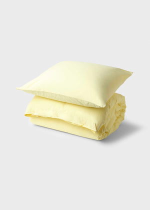 Klitmøller Collective Home Bed set - Plain - 140 x 200 + 60 x 70 Textiles Lemon sorbet
