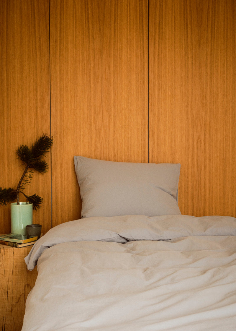 Klitmøller Collective Home Bed set - Plain - 140 x 200 + 60 x 70 Textiles Pastel grey