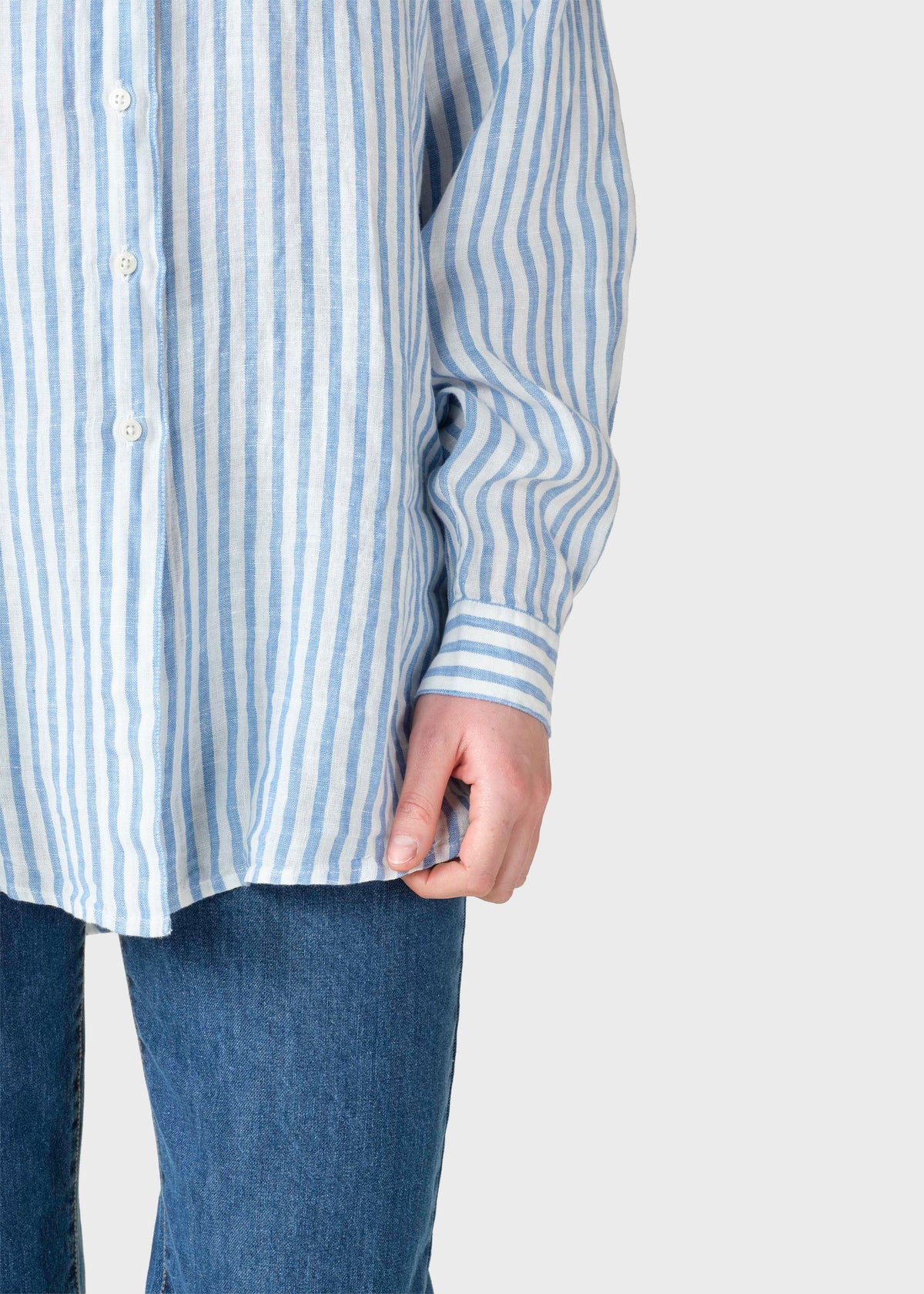 Klitmøller Collective ApS Belinda linen shirt Shirts Cream/light blue