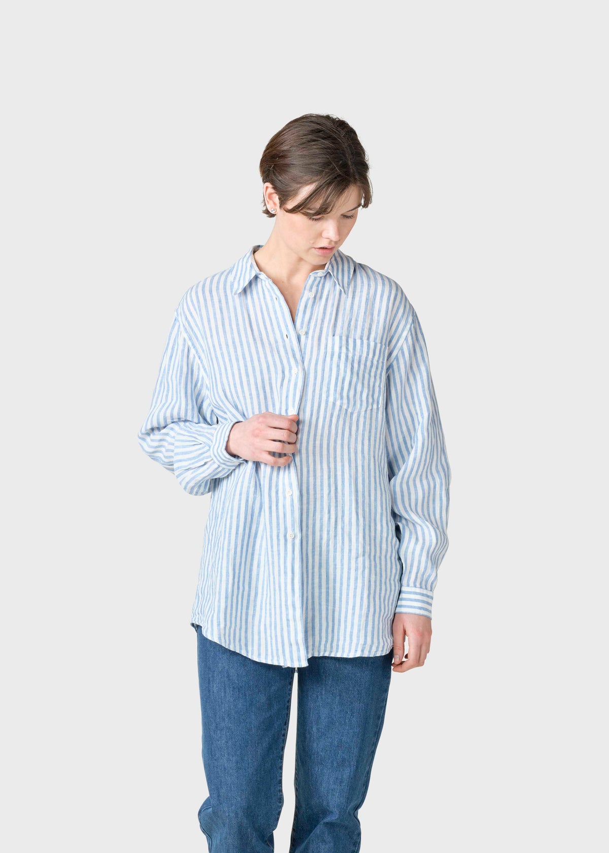 Tencel Shirt Blouse in Light Beige - in the windsor. Online-Shop