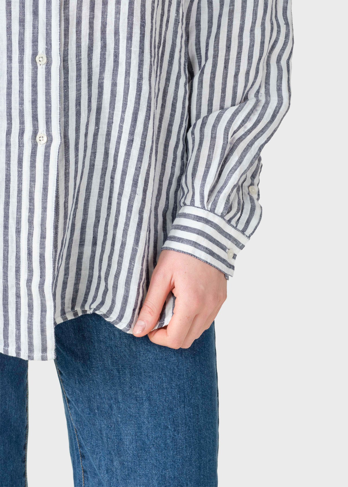 Klitmøller Collective ApS Belinda linen shirt Shirts Cream/navy