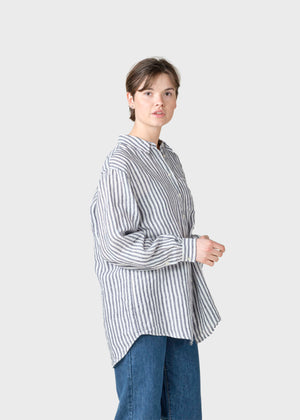 Klitmøller Collective ApS Belinda linen shirt Shirts Cream/navy