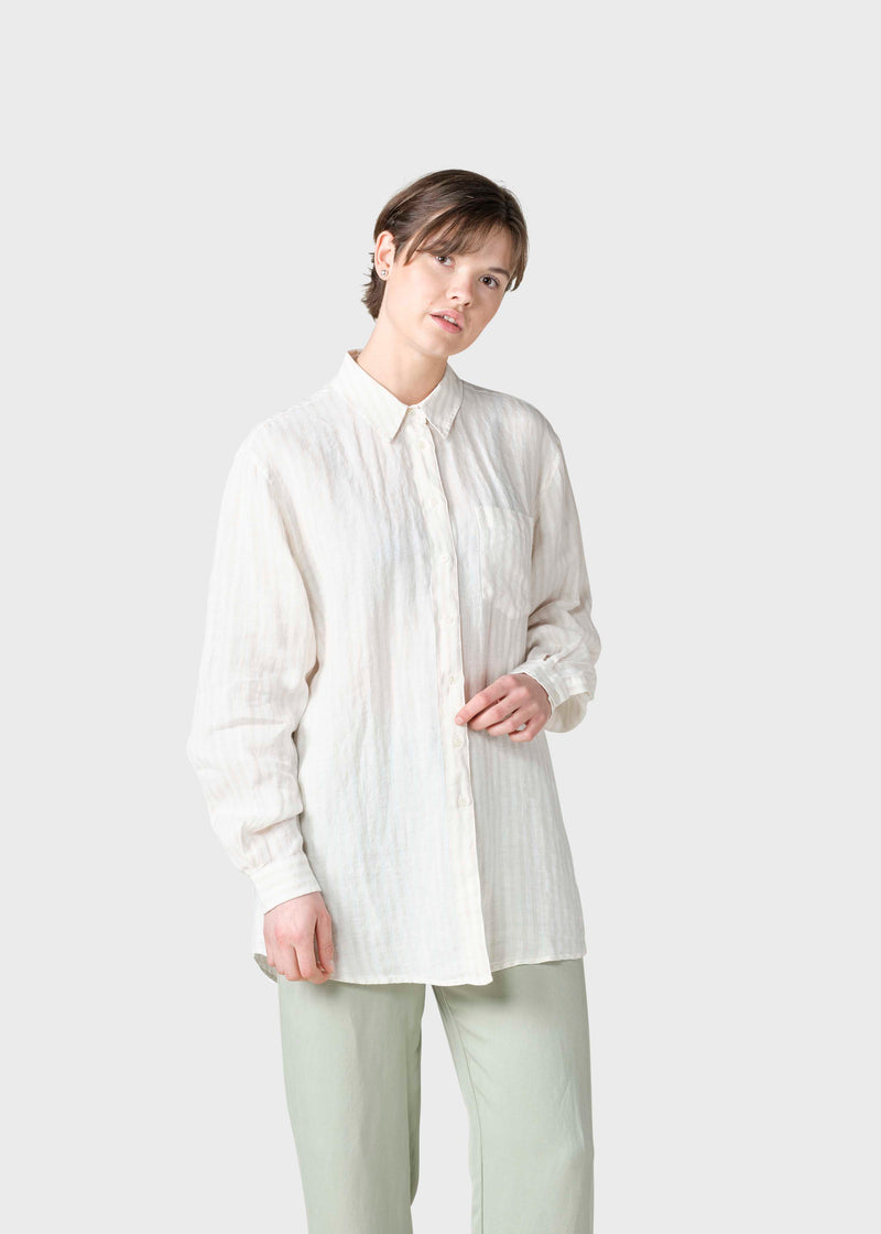Belinda linen shirt - Cream/sand klitmollercollective.com Belinda linen shirt - Cream/sand klitmollercollective.com