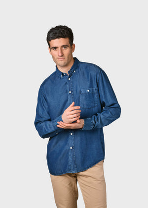 Klitmøller Collective ApS Benjamin chambrey shirt Shirts Dark blue