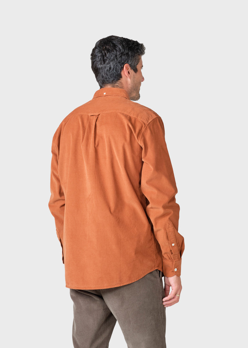 Klitmøller Collective ApS Benjamin corduroy shirt Shirts Rust
