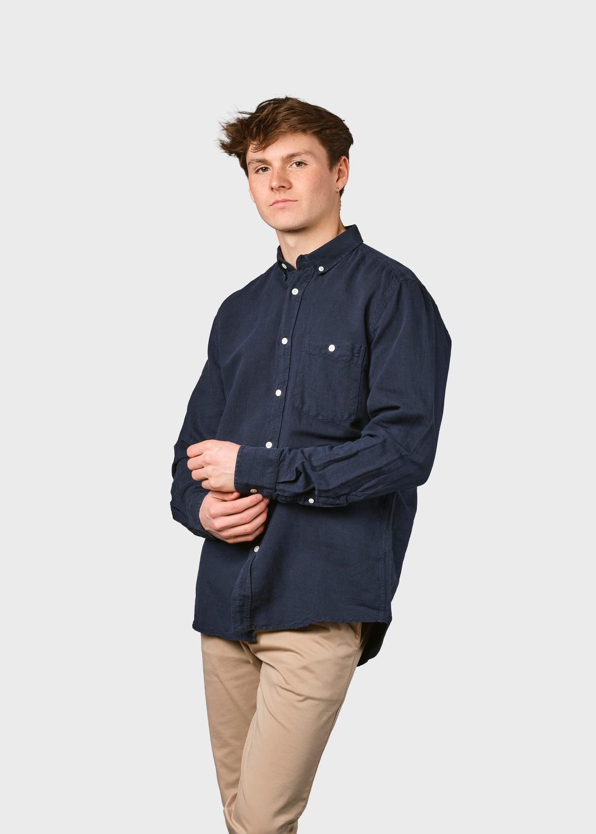 Klitmøller Collective ApS Benjamin linen shirt OCS Shirts Navy
