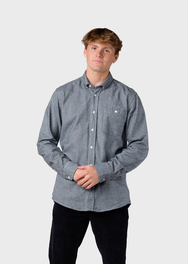 Klitmøller Collective ApS Benjamin lumber shirt Shirts Grey melange