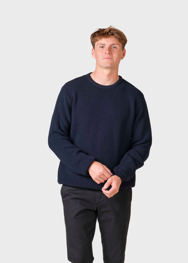 Klitmøller Collective ApS Benny knit Knitted sweaters Navy