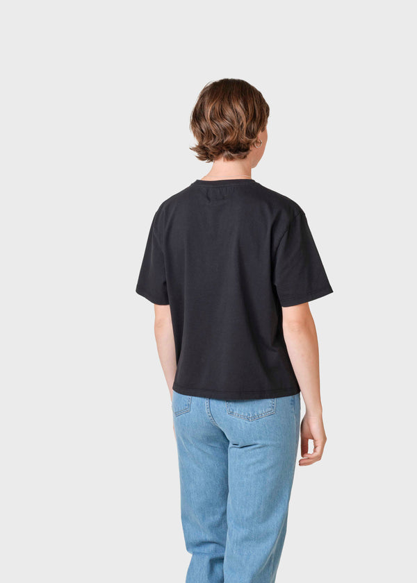 Klitmøller Collective ApS Berit tee  T-Shirts Black/cream