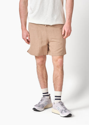 Klitmøller Collective ApS Bertram linen shorts OCS Walkshorts Cashew