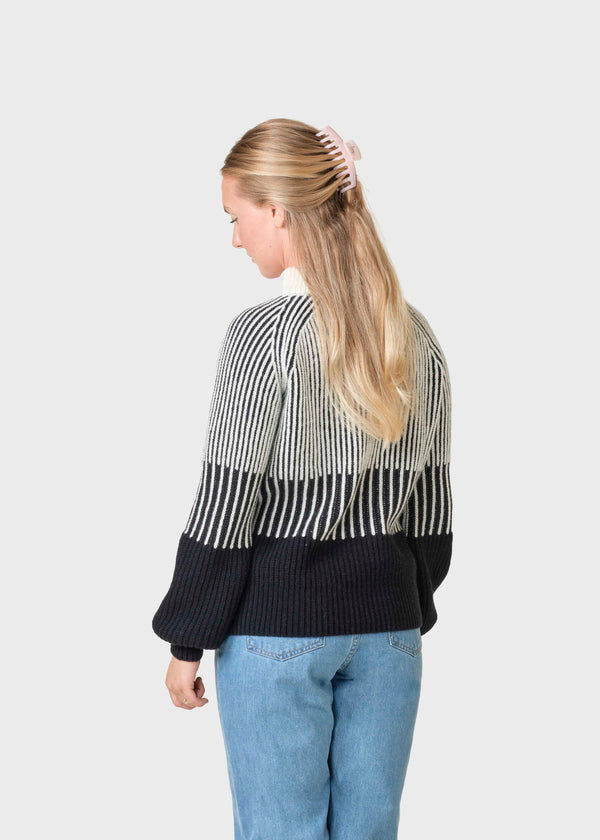 Klitmøller Collective ApS Betty knit Knitted sweaters Black/cream