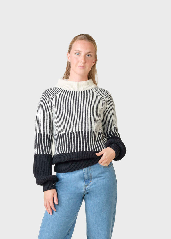 Klitmøller Collective ApS Betty knit Knitted sweaters Black/cream