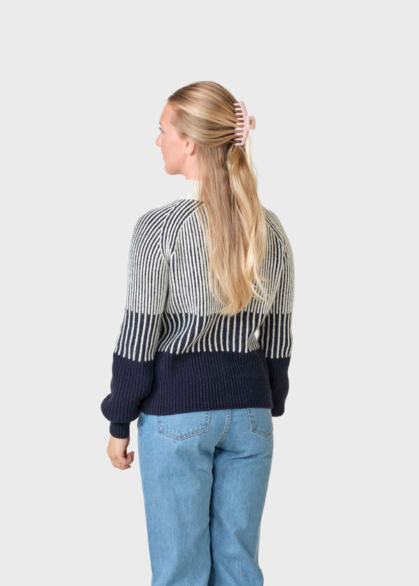 Klitmøller Collective ApS Betty knit Knitted sweaters Navy/cream