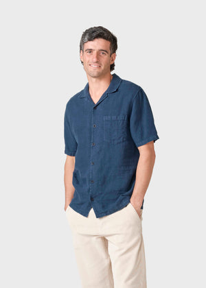 Klitmøller Collective ApS Birger S/S linen OCS Shirts Navy