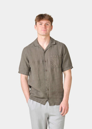 Klitmøller Collective ApS Birger S/S linen OCS Shirts Taupe
