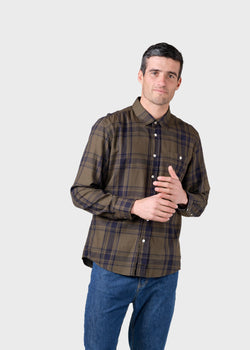 Klitmøller Collective ApS Bruce shirt Shirts Olive/navy