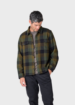 Klitmøller Collective ApS Casper shirt GOTS Jackets Olive check