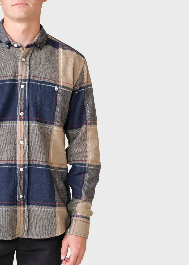 Klitmøller Collective ApS Claus shirt Shirts Sand/navy/red