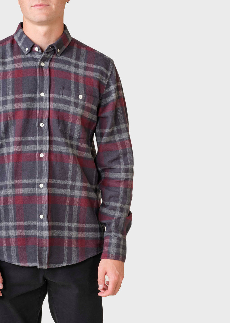 Klitmøller Collective ApS Claus shirt Shirts Grey/red