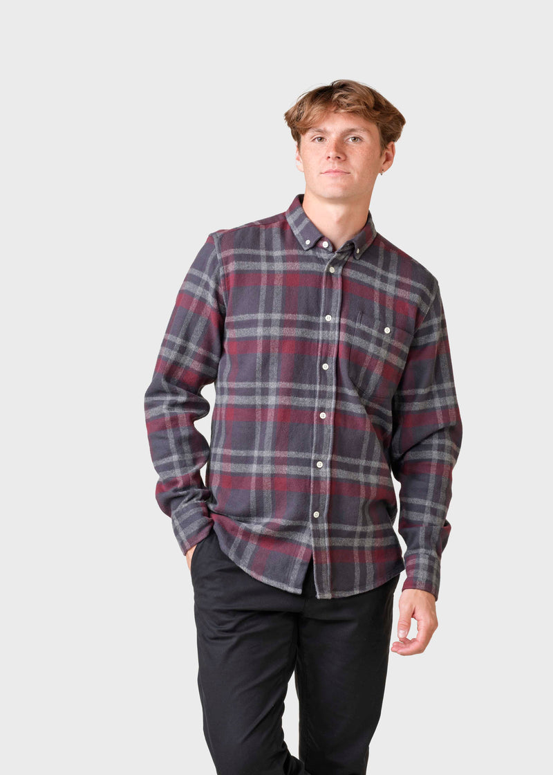 Klitmøller Collective ApS Claus shirt  Shirts Grey/red