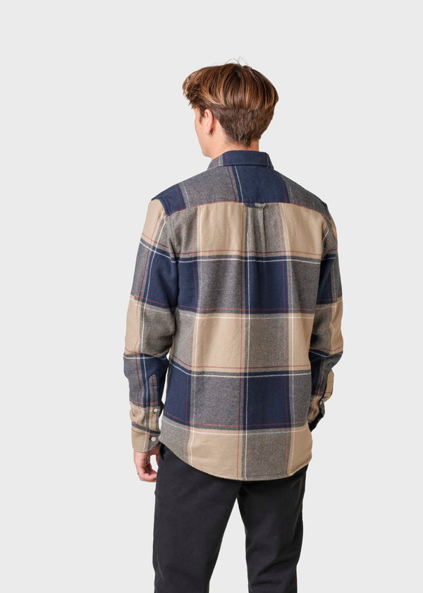 Klitmøller Collective ApS Claus shirt Shirts Sand/navy/red