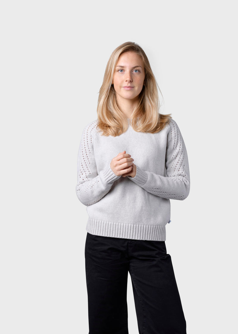 Klitmøller Collective ApS Dorte knit Knitted sweaters Pastel grey