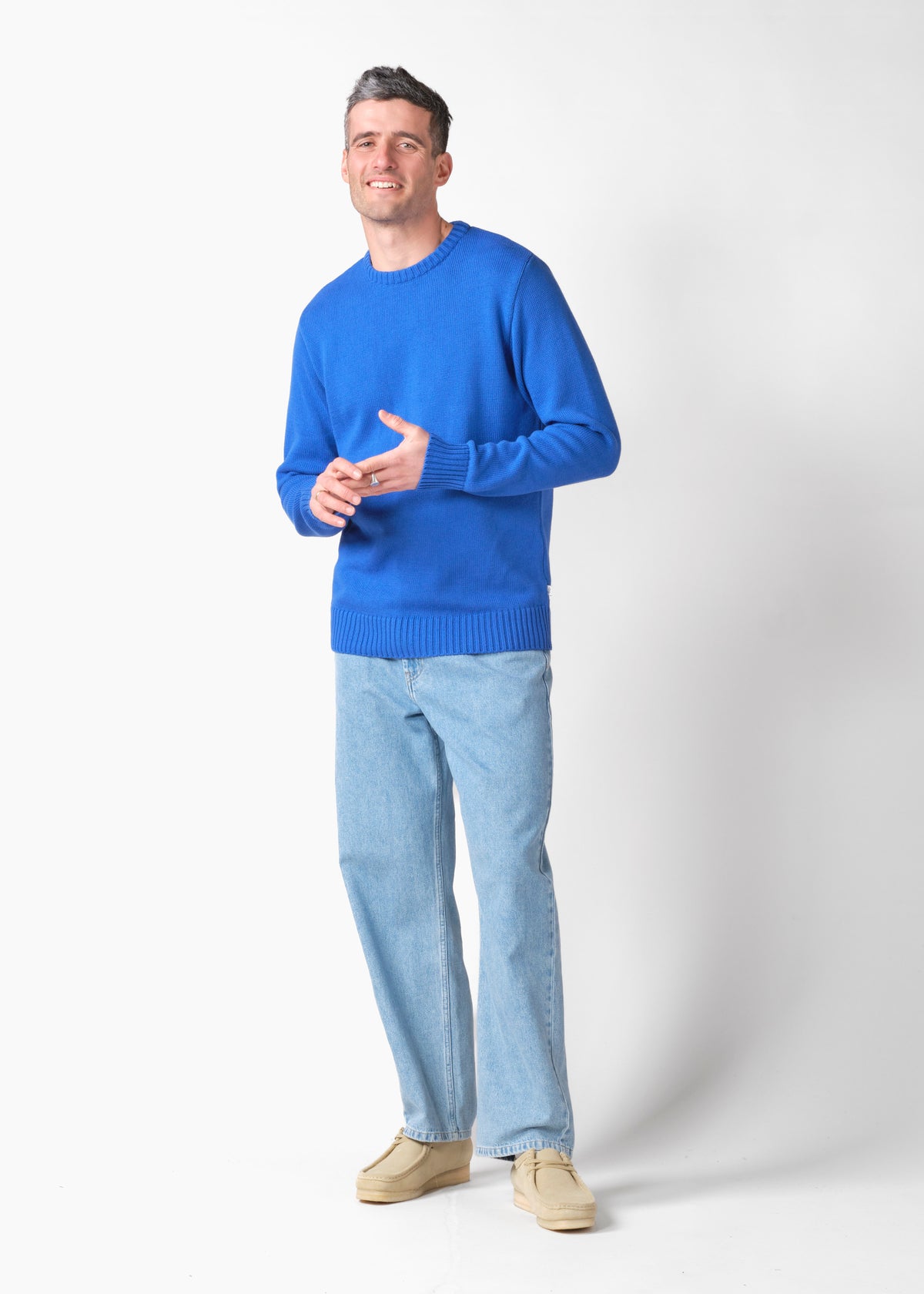Klitmøller Collective ApS Dylan Knit Knitted sweaters Surf blue