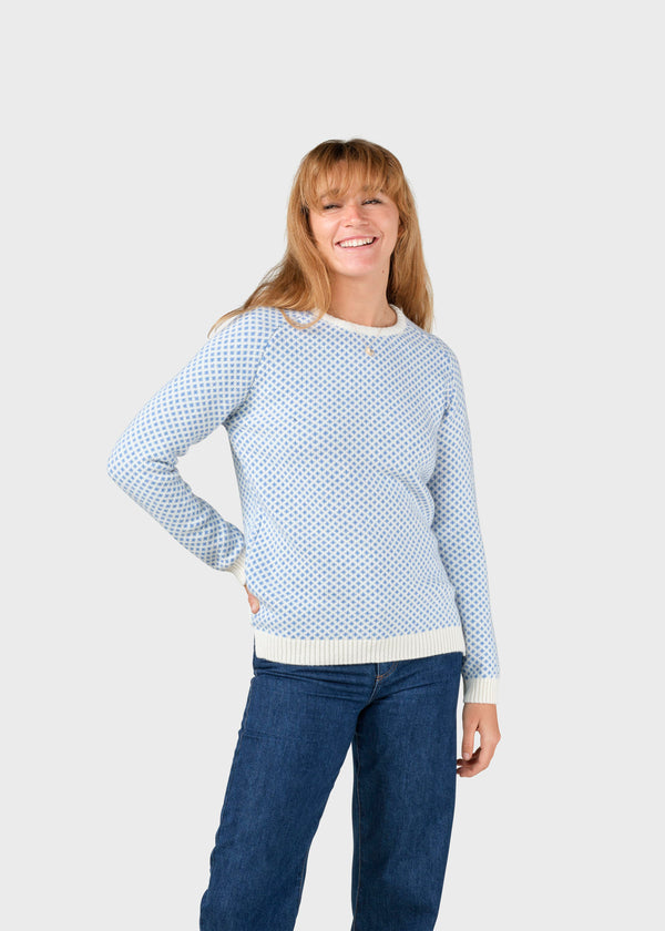 Klitmøller Collective ApS Elaine knit Knitted sweaters Cream/light blue
