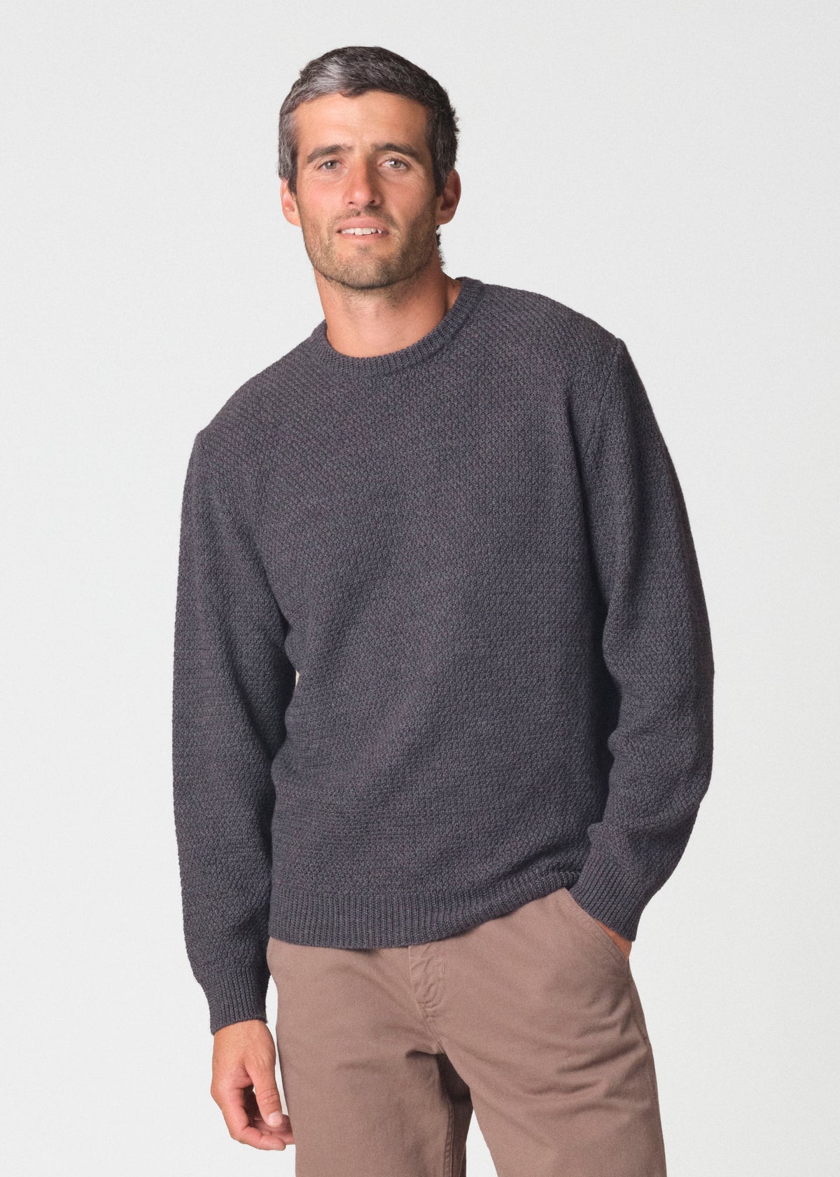 Klitmøller Collective ApS Elmer merino knit Knitted sweaters Anthracite