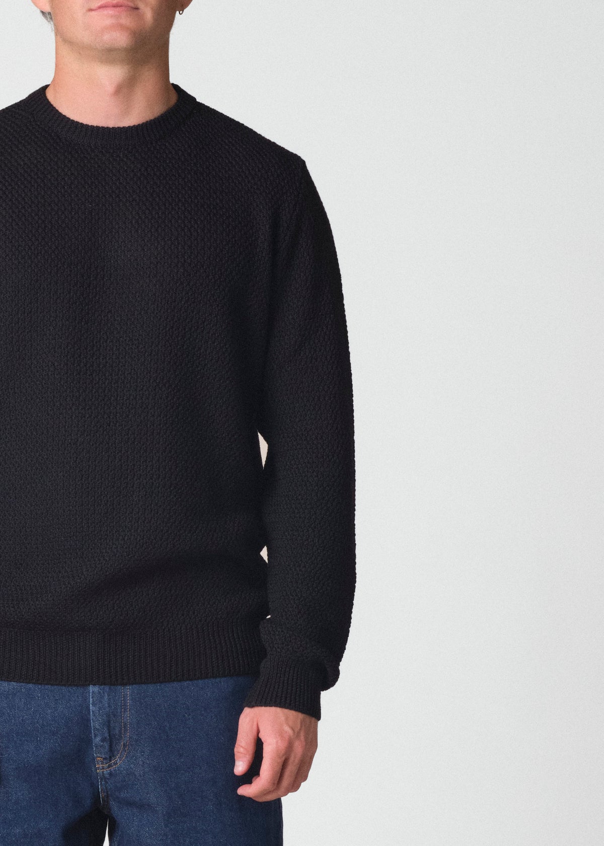 Klitmøller Collective ApS Elmer merino knit Knitted sweaters Black