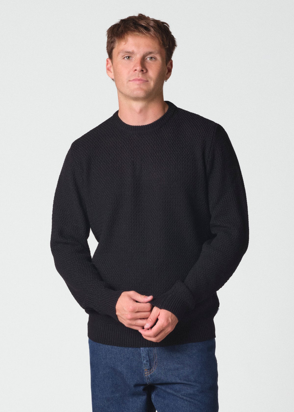 Klitmøller Collective ApS Elmer merino knit Knitted sweaters Black