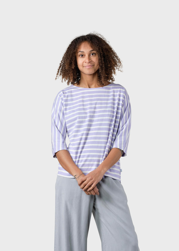 Klitmøller Collective ApS Emma striped tee T-Shirts Lilac/cream