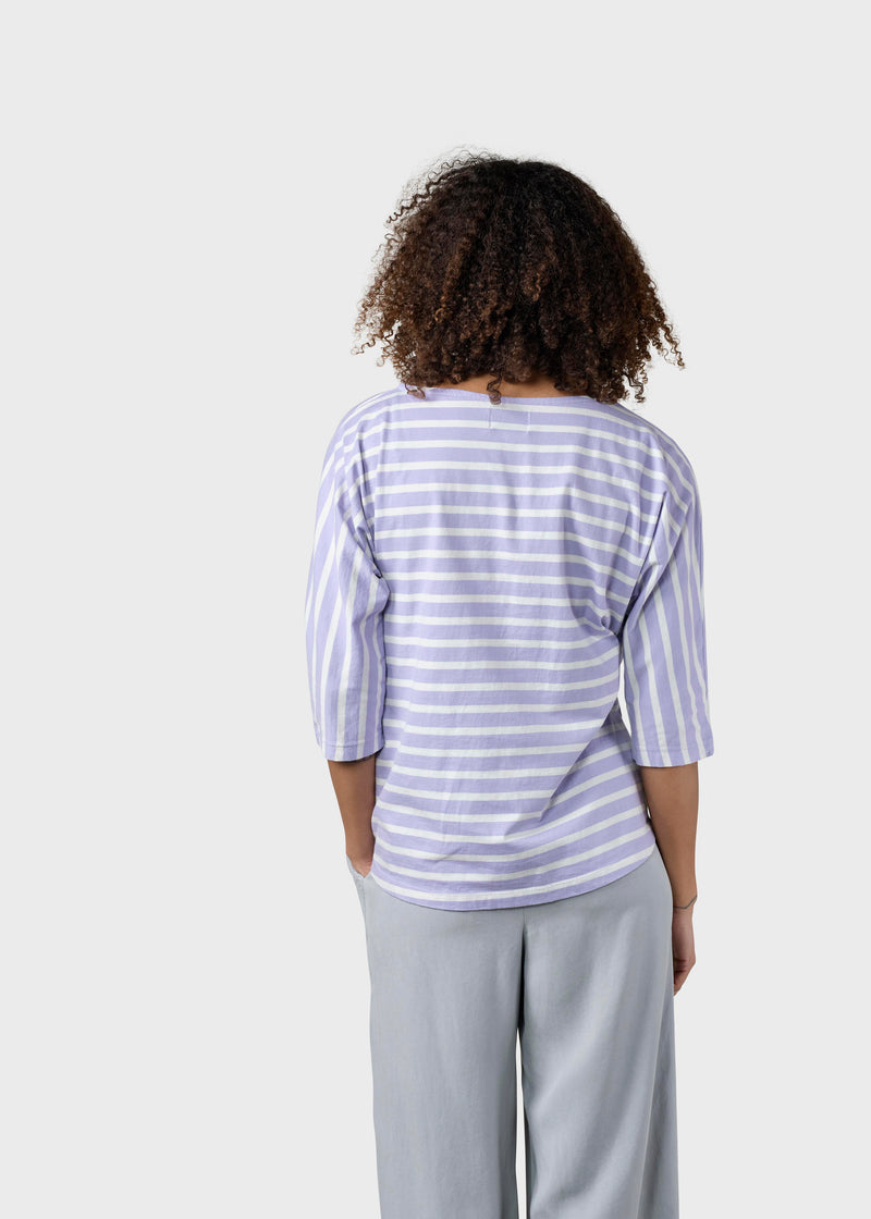 Klitmøller Collective ApS Emma striped tee T-Shirts Lilac/cream