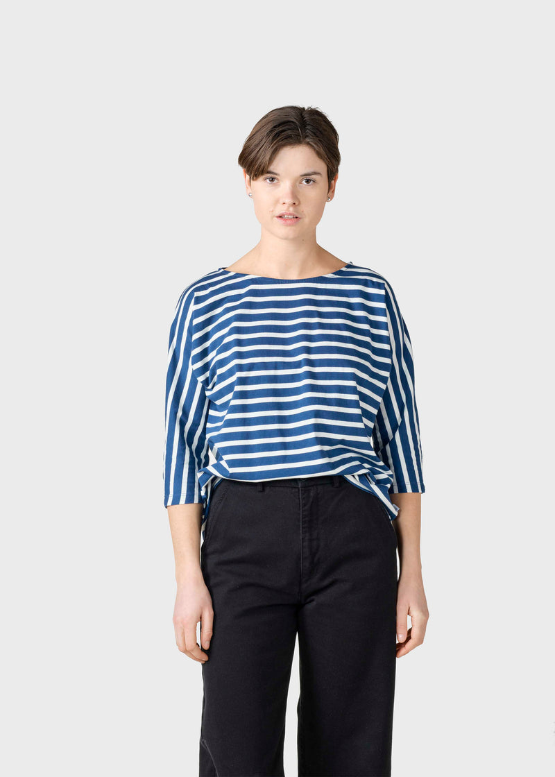 Klitmøller Collective ApS Emma striped tee T-Shirts Ocean/cream