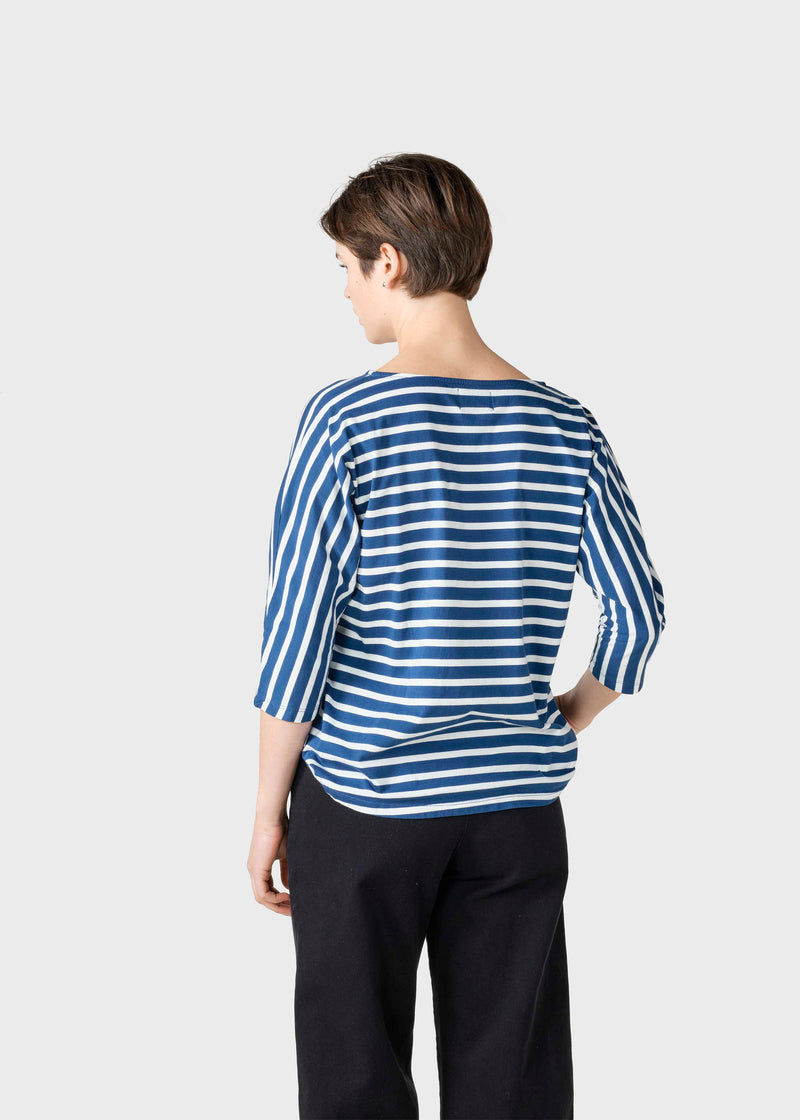 Klitmøller Collective ApS Emma striped tee T-Shirts Ocean/cream