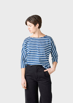 Klitmøller Collective ApS Emma striped tee T-Shirts Ocean/cream