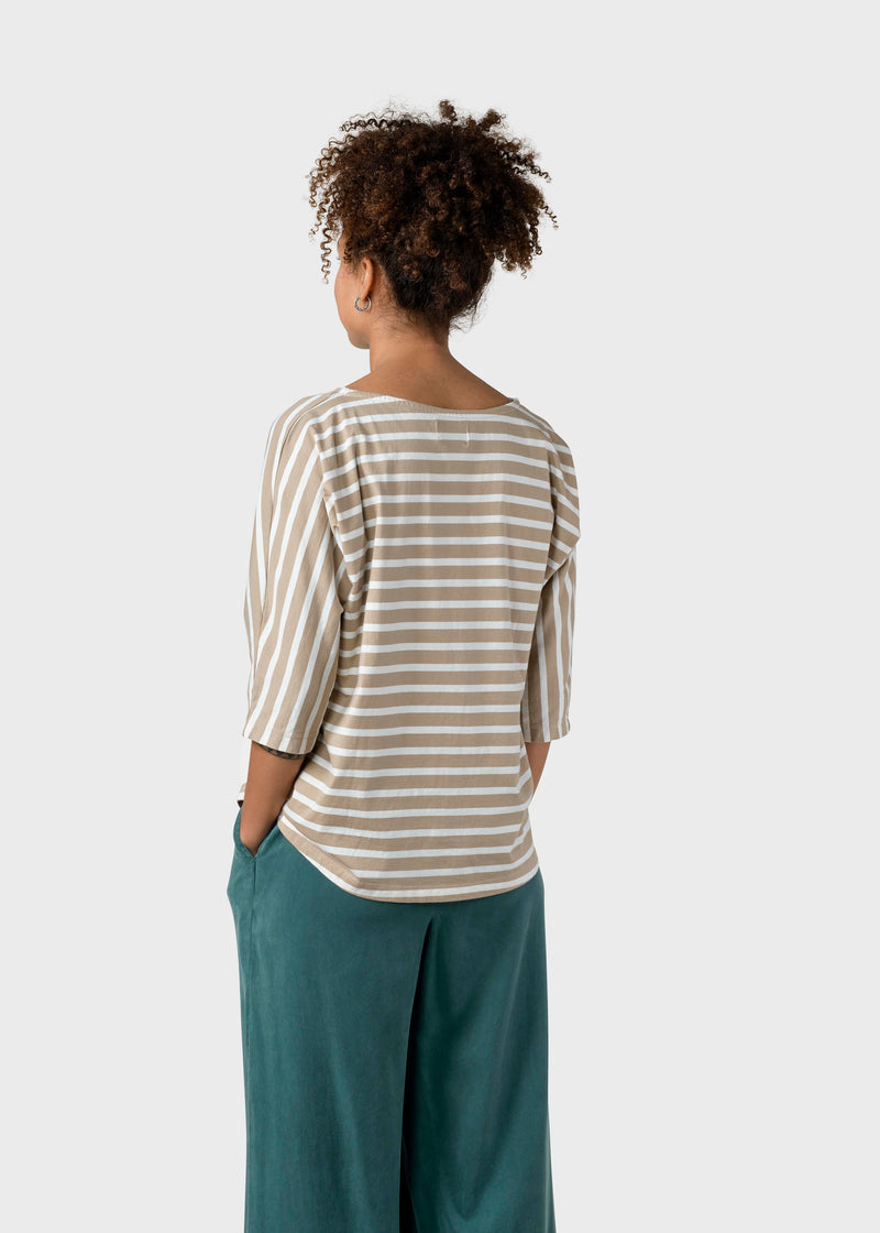 Klitmøller Collective ApS Emma striped tee T-Shirts Sand/cream