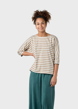 Klitmøller Collective ApS Emma striped tee T-Shirts Sand/cream