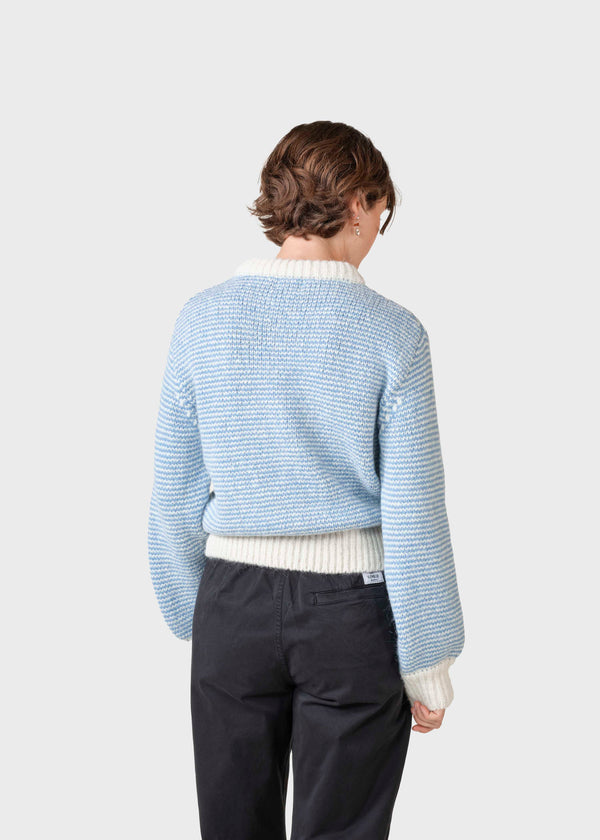 Klitmøller Collective ApS Estelle jumper knit Knitted sweaters Cream/light blue