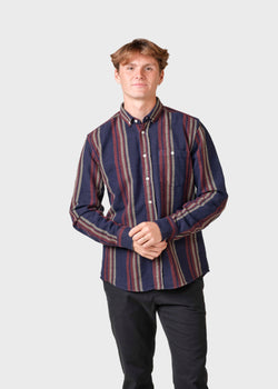 Klitmøller Collective ApS Filipe shirt Shirts Sand/navy/red