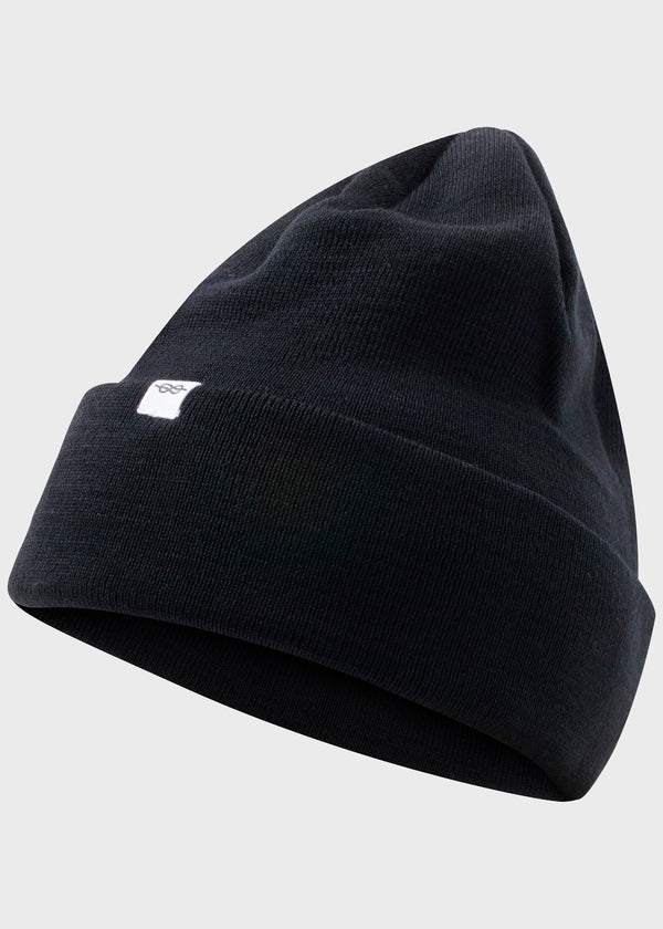 Klitmøller Collective ApS Fine rib beanie Beanies Black