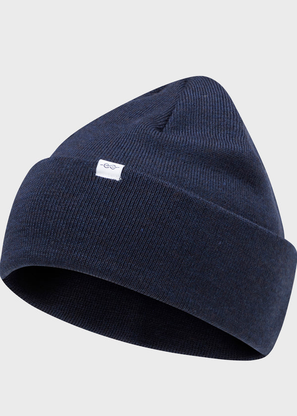 Klitmøller Collective ApS Fine rib beanie Beanies Deep blue