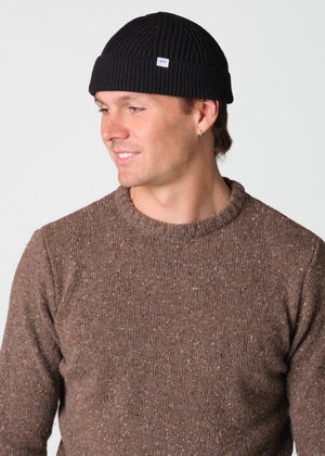 Klitmøller Collective ApS Fine short beanie Beanies Black
